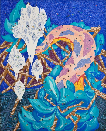 Stairs-Boundary of heaven and earth Acrylic on Canvas 130x162cm 2010