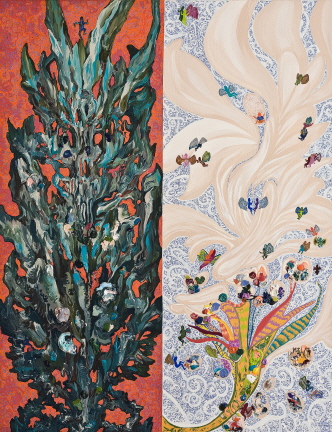 Fire & Water Mixed media on Canvas 117x91cm 2009