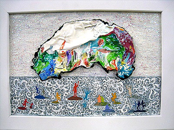 Bella Luna Mixed media on Canvas 23x16cm 2009